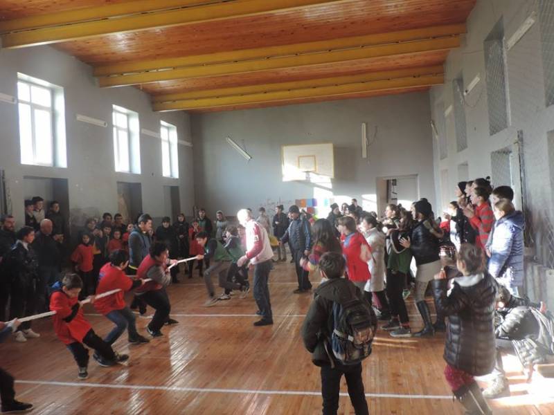 ცაგერის საჯარო სკოლის სპორტულ დარბაზში ჩატარდა სასკოლო სპორტული ოლიმპიადის...